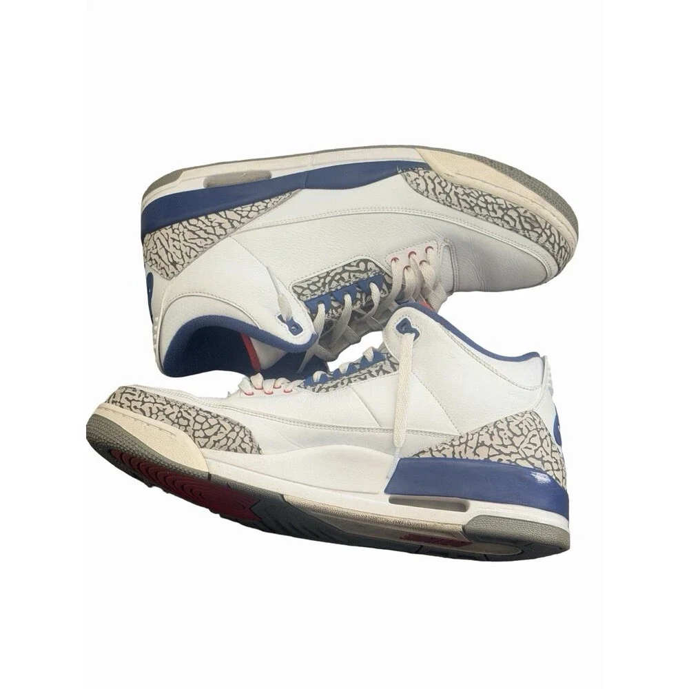 Air Jordan 3 True Blue 2016 Size 13 Used Rare Retro Authentic White Leather MJ